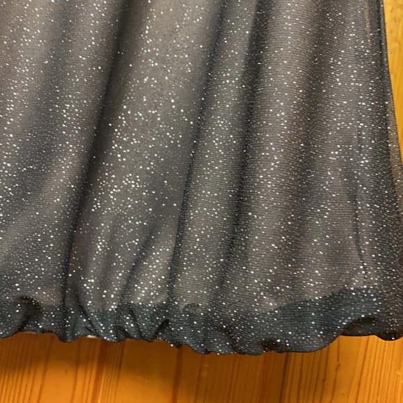 CB Established 1962 Beige-Black Party Sparkly Glitter Blouse Top Kimono Sleeves - Picture 5 of 13